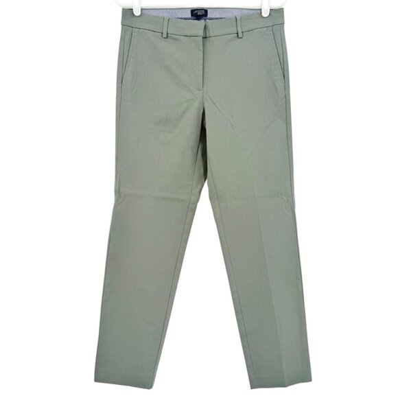 J. Jill Women's Wearever Collection Refined Woven Green Trousers Size 6 Mid Rise - Picture 1 of 10
